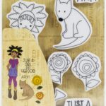 Prima Julie Nutting Cling Stamp NIA DOLL 7pc