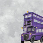Wizarding World DRAGON DOUBLE DECKER BUS DS 12X12 Scrapbook Customs Paper - Image 3