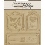 Stamperia Decorative Chips SUNFLOWER ART FRAMES Chipboard 11pc