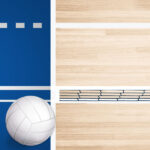 Scrapbook Customs VOLLEYBALL ON COURT 12X12 Scrapbook Paper Sports 2pc - Image 2