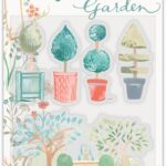 Craft Consortium SECRET GARDEN TOPIARY Clear Stamps 5pc