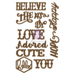 Prima LOVED & ADORED Decorative Chipboard 11pc