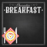 CHARACTER BREAKFAST PLATE DOUBLE-SIDED 12"X12" Scrapbook Paper