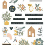 Simple Stories HEARTH & HOME Puffy Stickers 44pc