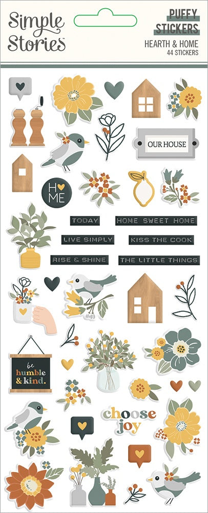 664170MK.jpg Simple Stories HEARTH & HOME Puffy Stickers 44pc - Image 1