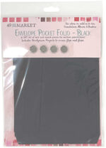49 and Market Foundation ENVELOPE POCKET FOLIO BLACK 15pc
