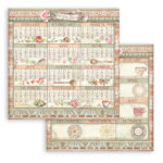 Stamperia Casa Granada CALENDAR SBB845 12X12 Scrapbook Paper