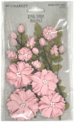 49 and Market ROYAL SPRAY Handmade Paper Flowers 15pc - Image 2