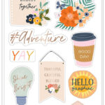 Jen Hadfield Live and Let Grow THICKERS WILDFLOWER Foiled Cardstock Foam Phrase Stickers