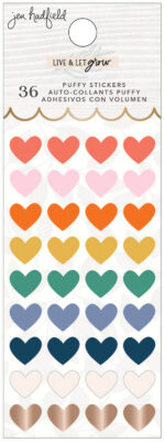 Jen Hadfield LIVE & LET GROW Puffy Stickers 36pc