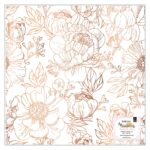 Bo Bunny Beautiful Things SPECIALTY PAPER 12"X12" Scrapbook Gold Foil Vellum