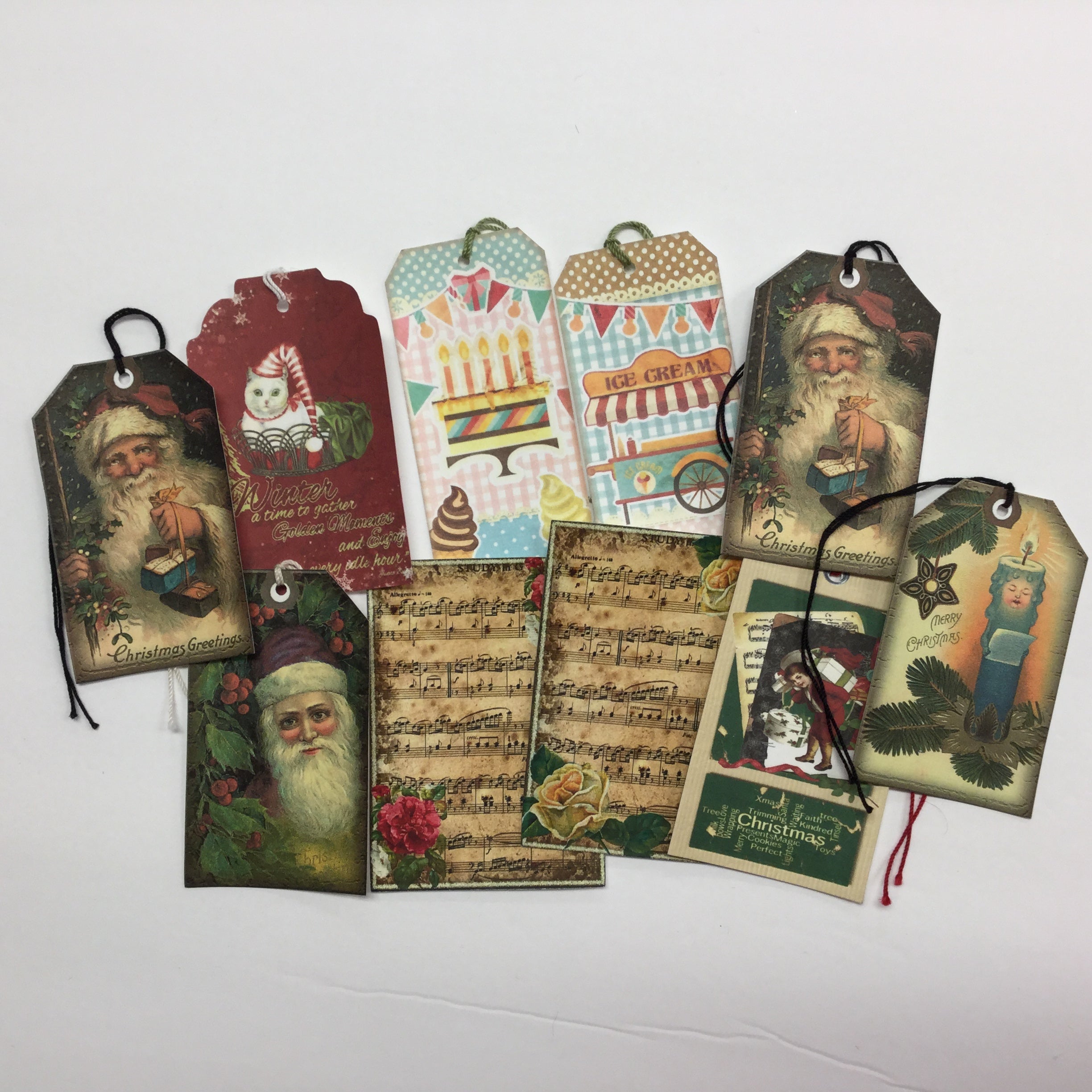 66BEE74B-B6A5-499F-B69E-4E59DA1B7725.jpg Tags & Ephemera 10pc BIRTHDAY & CHRISTMAS TAGS - Image 1