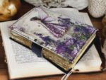 Soft Leather Journal Grimoire LAVENDER FAIRY Blank Lock A7 - Image 2