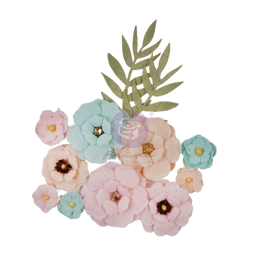 670616PR.jpg Prima Marketing PEACH TEA Flowers 12pc - Image 1