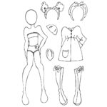 Prima JULIE NUTTING GRACIE DOLL Cling Mount Rubber Stamp 8pc