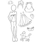 Prima JULIE NUTTING HALIE DOLL Cling Mount Rubber Stamp 8pc