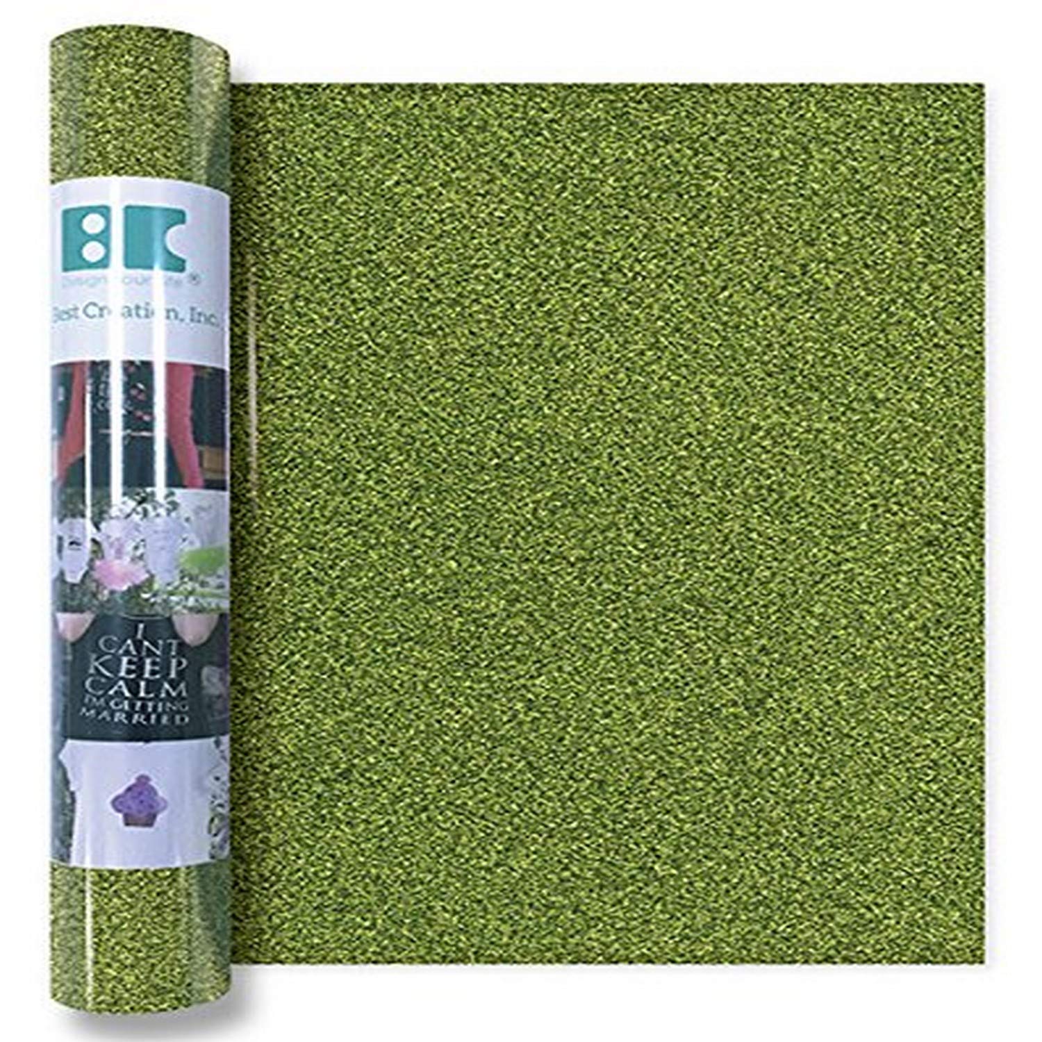 6708EC1D-F1D0-4DD3-BBDD-44F483AD058A.jpg Best Creations LIGHT GREEN Metallic Iron-On Vinyl - Image 1