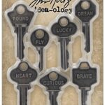 Tim Holtz Idea Ology WORD KEYS 7pc