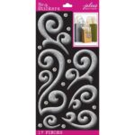 Ek Success Jolee's Boutique SILVER PUFFY Bling Sticker 17pc