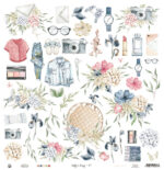 P13 LADY’S DIARY 07 12"X12" Cutapart Scrapbook Paper - Image 2