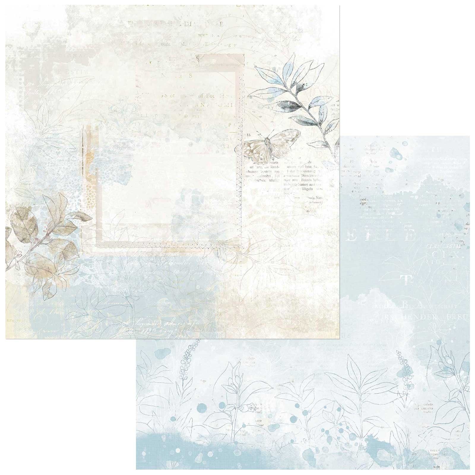 678416PR.jpg 49 and Market Vintage Artistry Serenity TRANQUIL 12"X12" Scrapbook Paper - Image 1