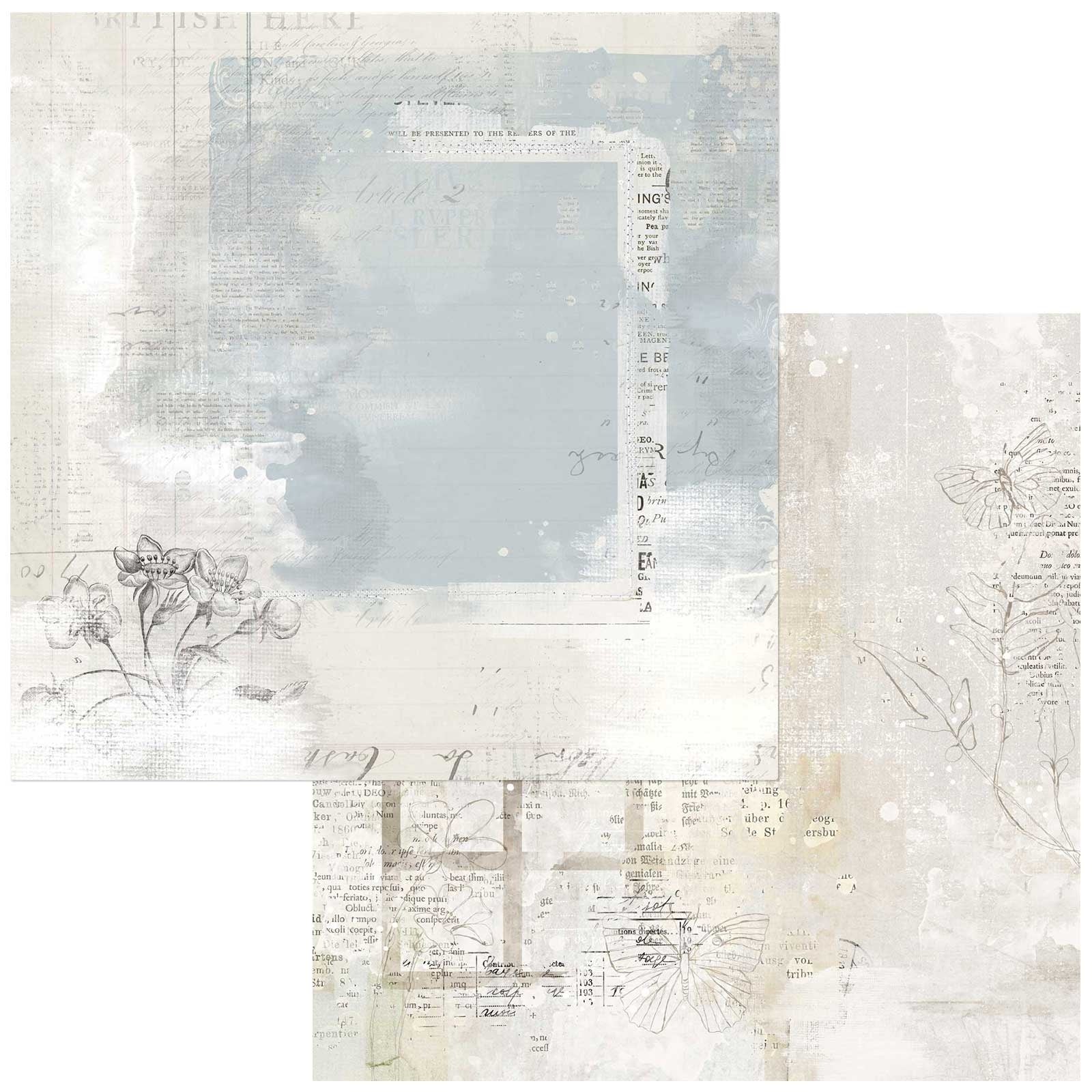 678420PR.jpg 49 and Market Vintage Artistry Serenity SUBTLETIES 12"X12" Scrapbook Paper - Image 1