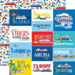 Carta Bella Bon Voyage MULTI JOURNALING CARDS 12"X12" Scrapbook Paper