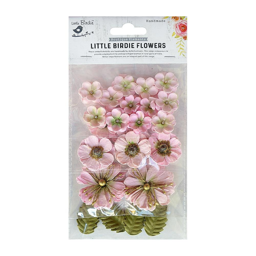 680958PK.jpg Little Birdie Handmade Flowers RENAE PINK 27pc - Image 1
