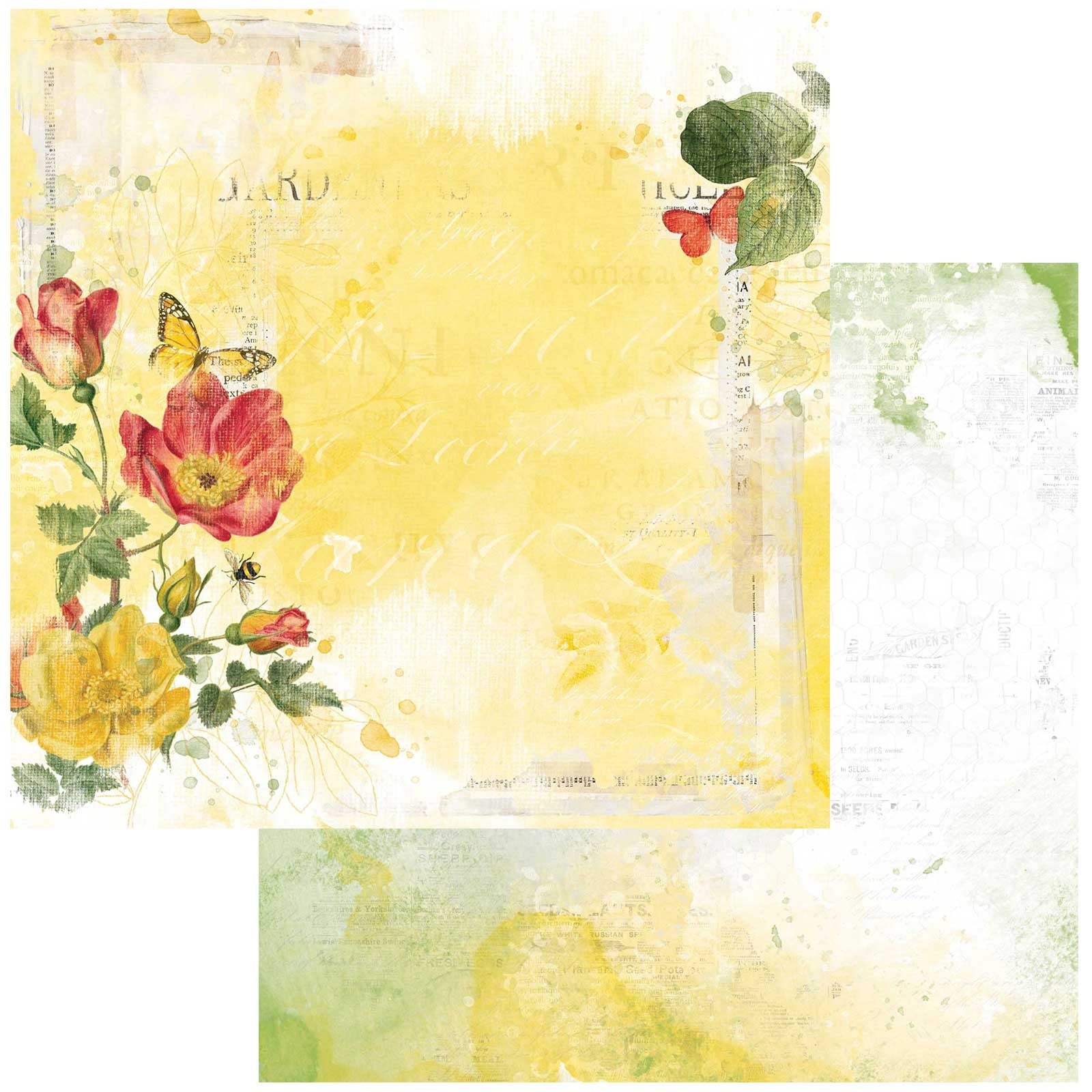 681549PR.jpg 49 and Market Vintage Artistry Countryside SUNSET BLOOM 12"X12" Scrapbook Paper - Image 1