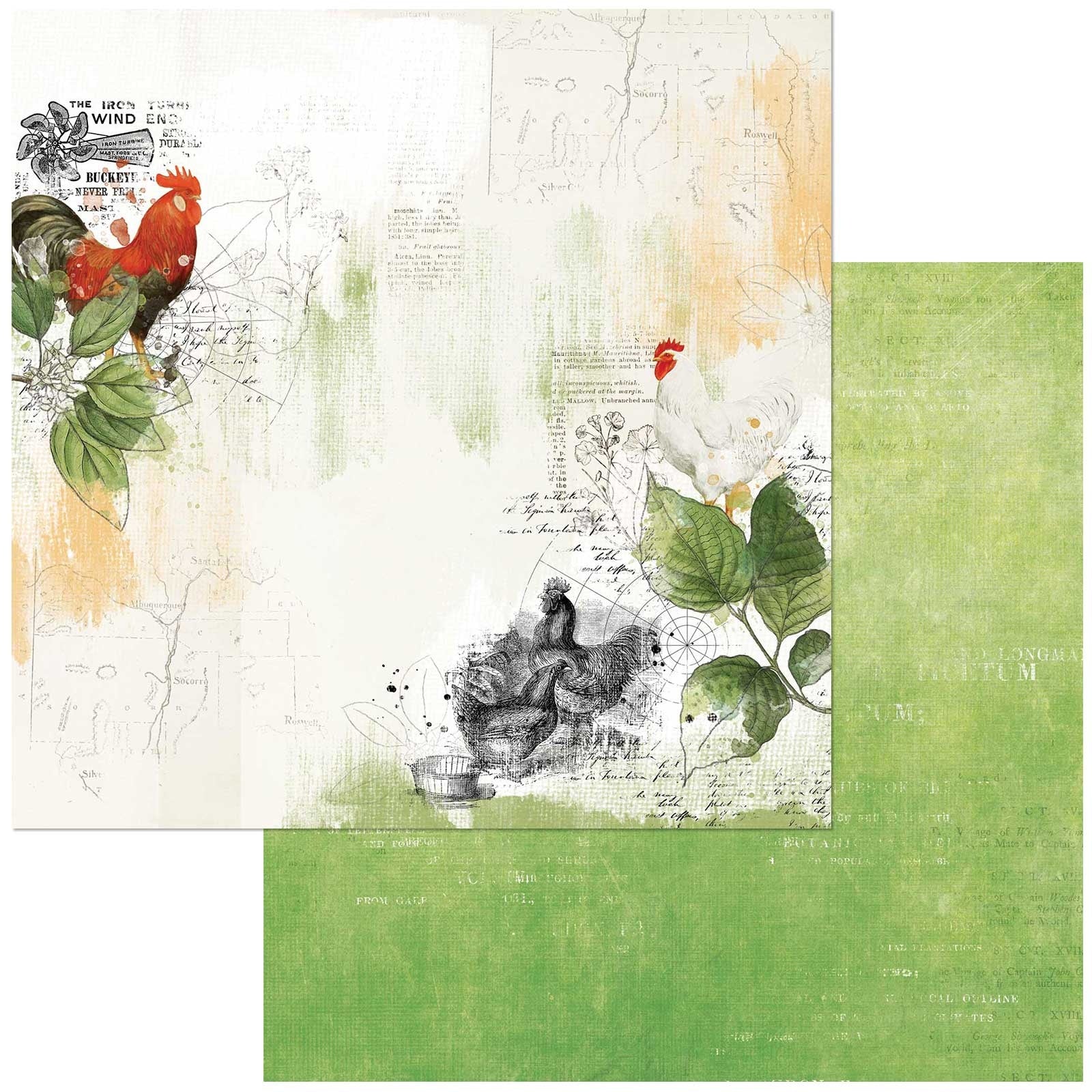 681551PR.jpg 49 and Market Vintage Artistry Countryside FARM LIFE 12"X12" Scrapbook Paper - Image 1