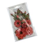 49 and Market NATURE'S BOUNTY SALSA Handmade Paper Flowers 12pc