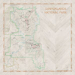 Scrapbook Customs NATIONAL PARK MAP AND WORDS 12"X12" Scrapbook Paper - Image 39