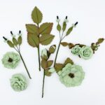 49 and Market NATURE'S BOUNTY PISTACHIO Handmade Paper Flowers 12pc - Image 3