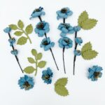 49 and Market WILDFLOWERS PLUM Handmade Paper Flowers 12pc - Image 4
