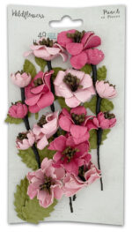 49 and Market WILDFLOWERS PLUM Handmade Paper Flowers 12pc - Image 7