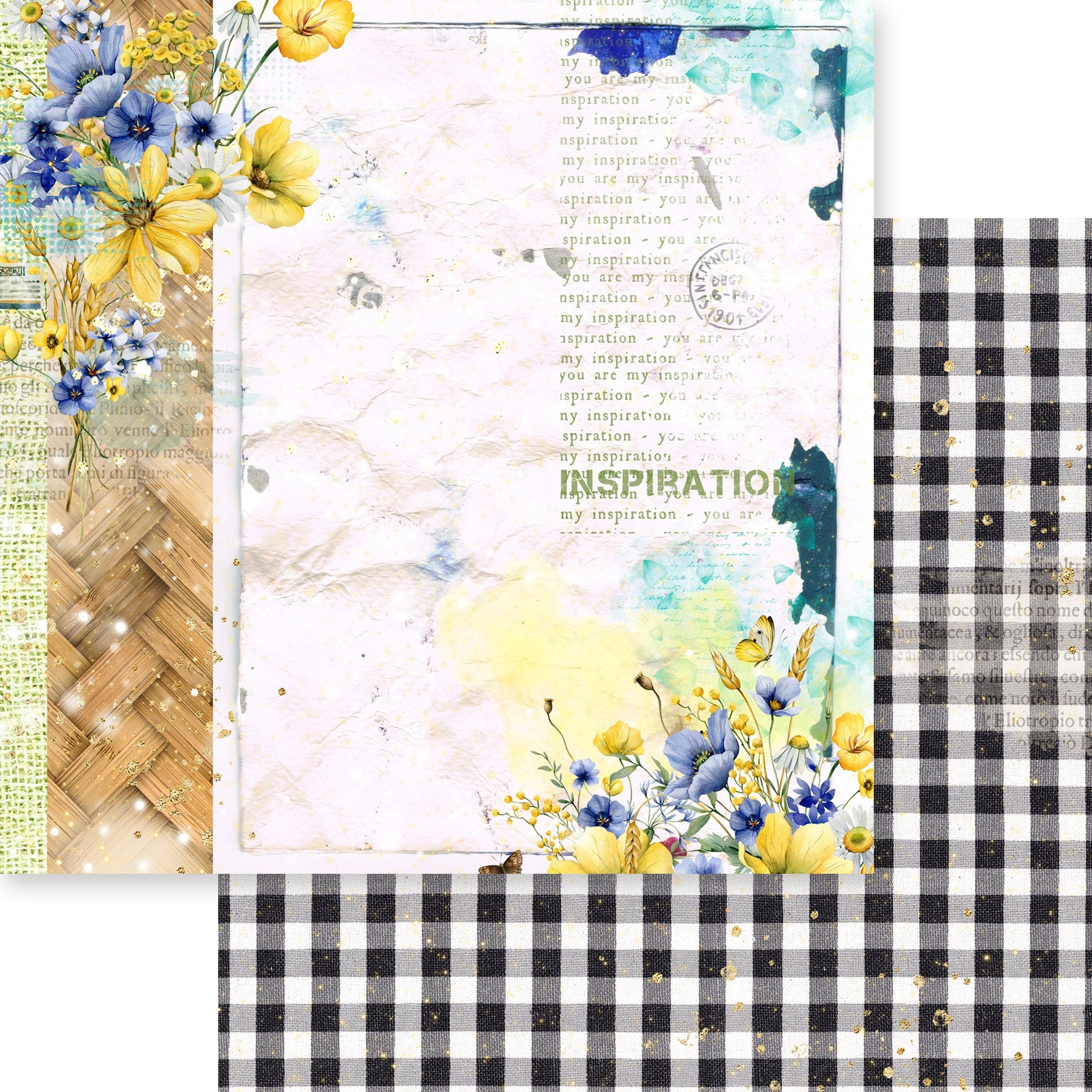 687522PR.jpg Memory Place Bon Voyage TRAVEL NOTES 02 12X12 Scrapbook Paper - Image 1