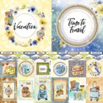 Memory Place Bon Voyage TIME TO TRAVEL 05 12X12 Scrapbook Paper - Image 2