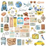 Memory Place Bon Voyage GOING PLACES 06 12X12 Scrapbook Paper - Image 2