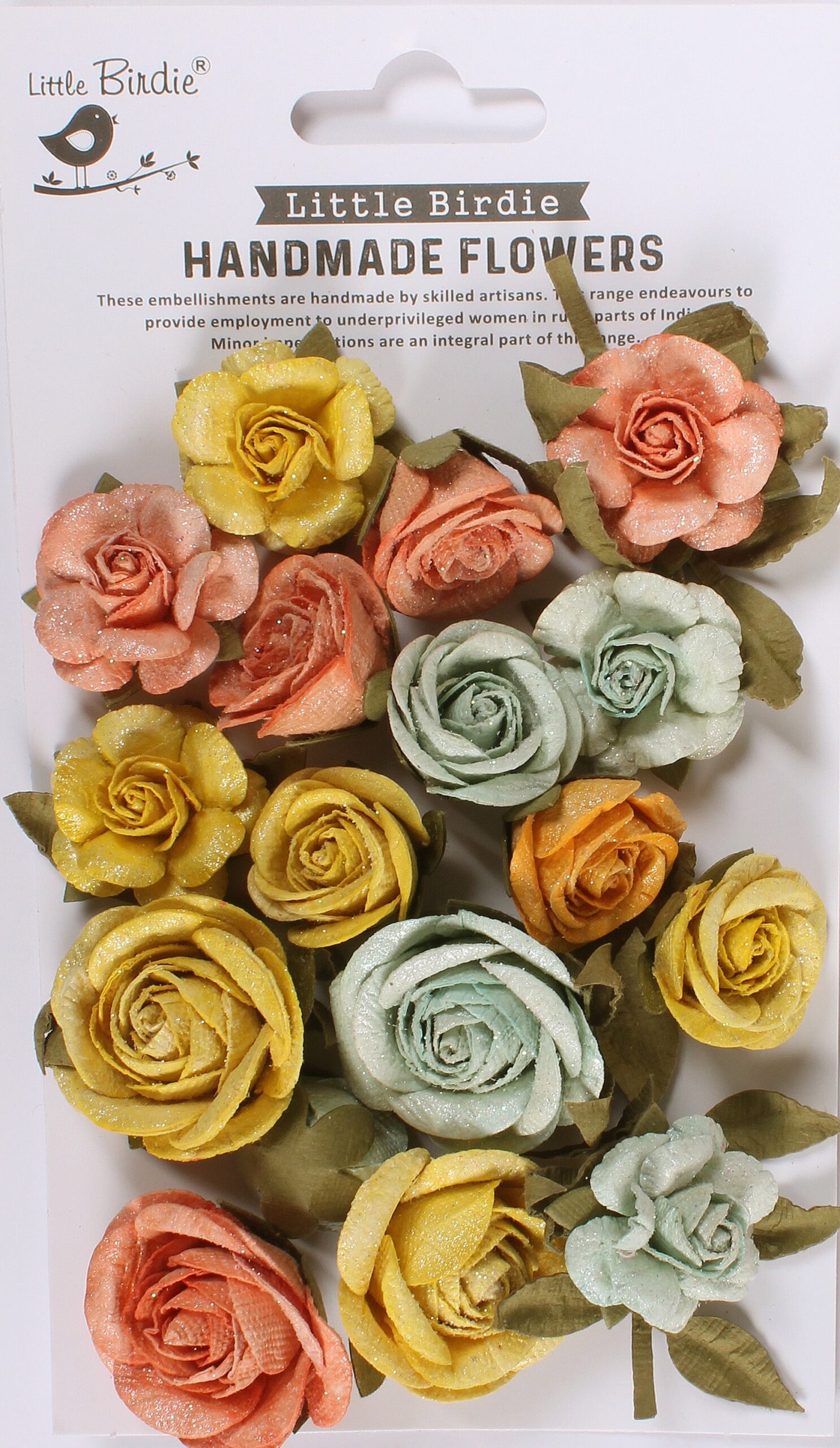 688235PK.jpg Little Birdie Handmade Flowers FOINA PASTEL PALETTE 20pc - Image 1