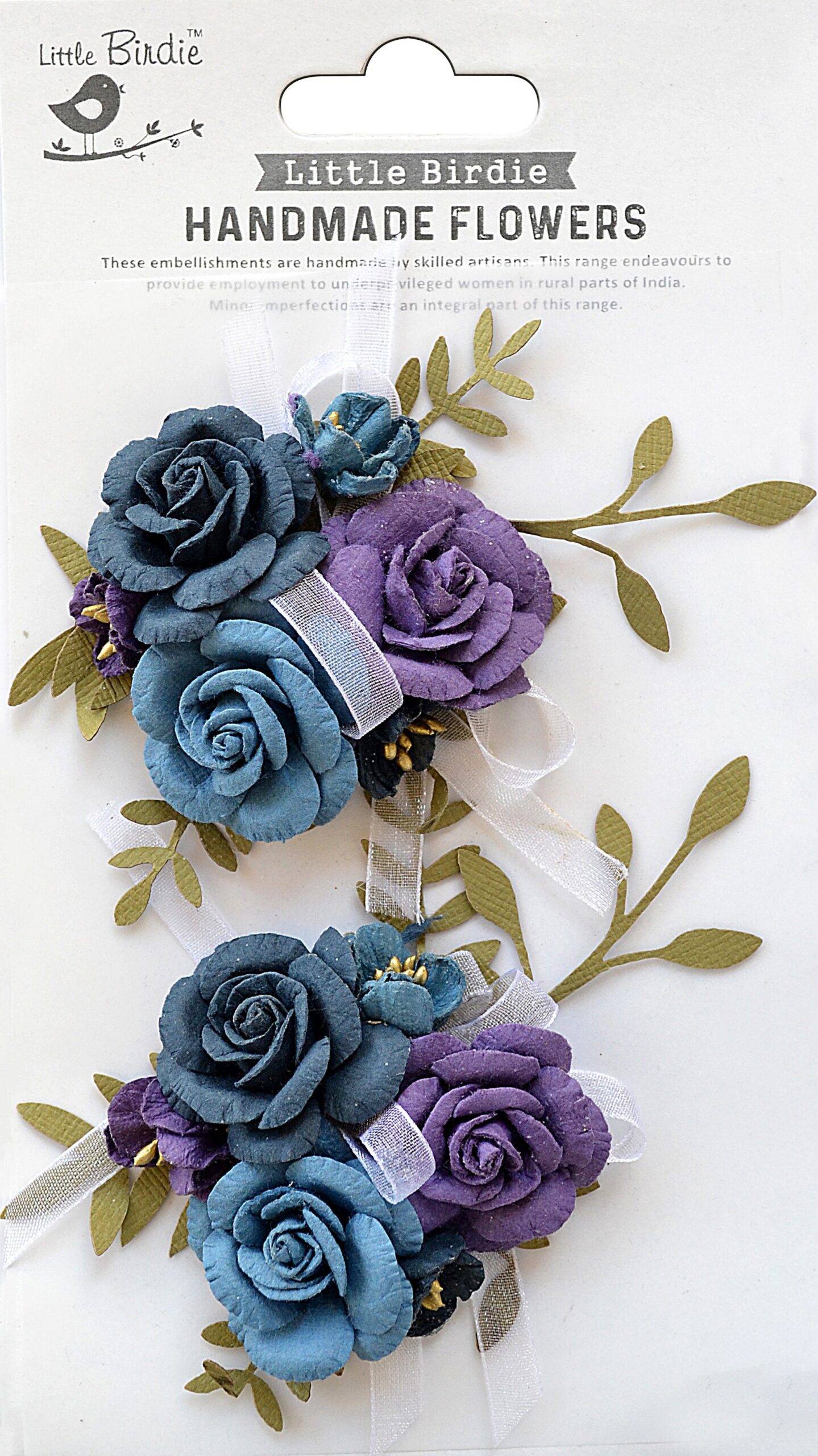 688250PK.jpg Little Birdie Handmade Flowers ARION PURPLE PASSION 2pc - Image 1