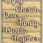 LLittle Birdie Primed Chipboard CELEBRATE TOGETHER 1pc