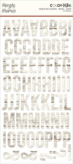 Simple Stories COLOR VIBE WOODS Foam Alpha Letter Stickers - Image 5
