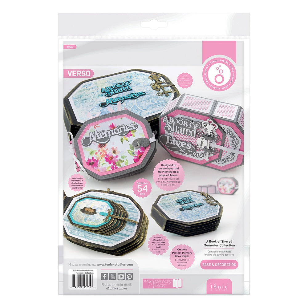 692447PK-IT-IM.jpg Tonic Studios A BOOK OF SHARED MEMORIES 54pc Die Set - Image 1