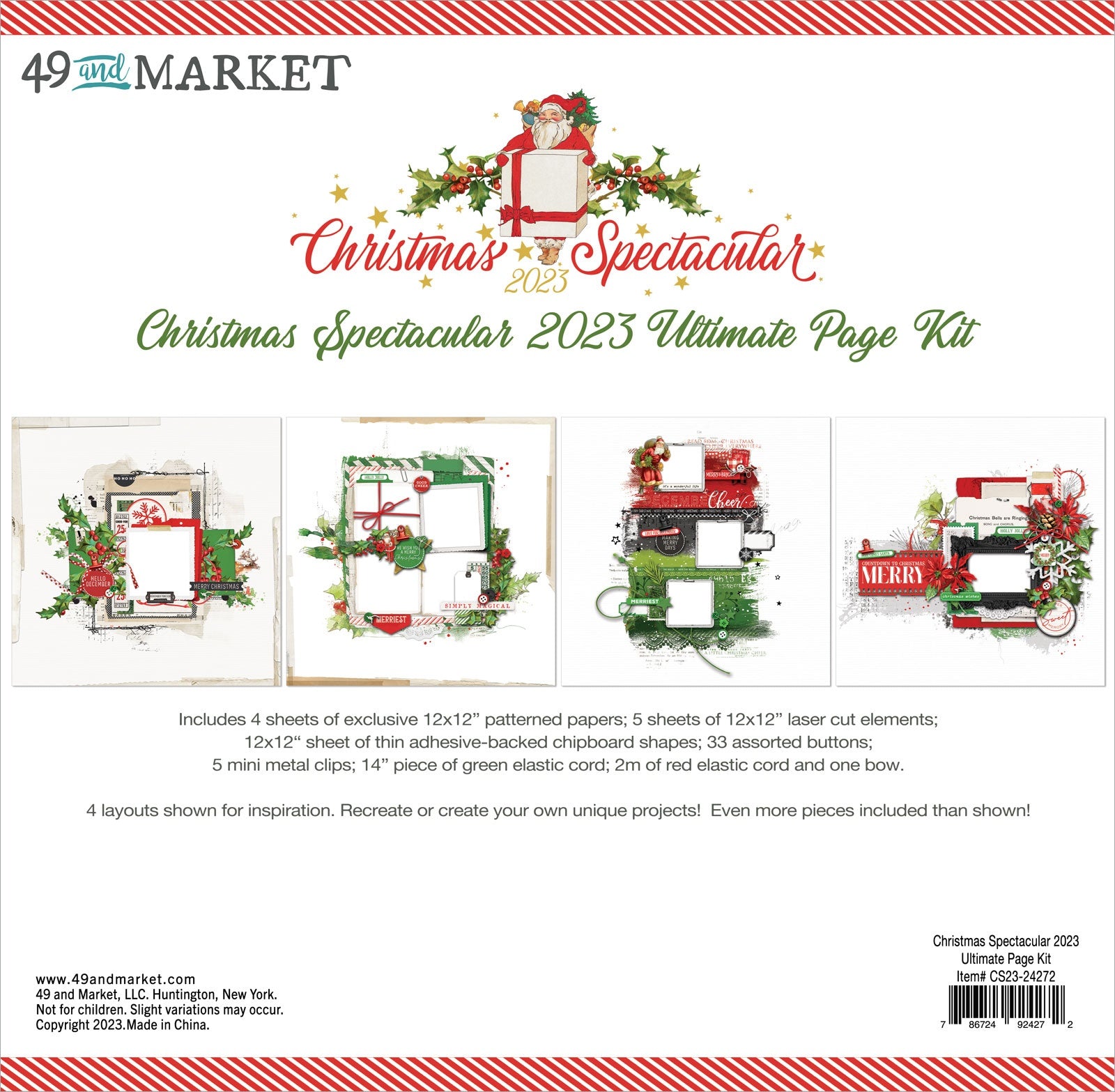 693317PK.jpg 49 and Market Christmas Spectacular 2023 ULTIMATE PAGE KIT Scrapbook Layout - Image 1