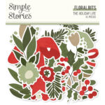 Simple Stories THE HOLIDAY LIFE Floral Bits 61pc