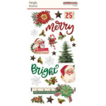 Simple Stories Simple Vintage DEAR SANTA Chipboard Stickers 24pc
