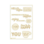 P13 Coffee Break SENTIMENTS Light Chipboard Embellishments Set55 - Image 3