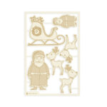 P13 SANTA’S WORKSHOP Light Chipboard Icons Christmas - Image 2