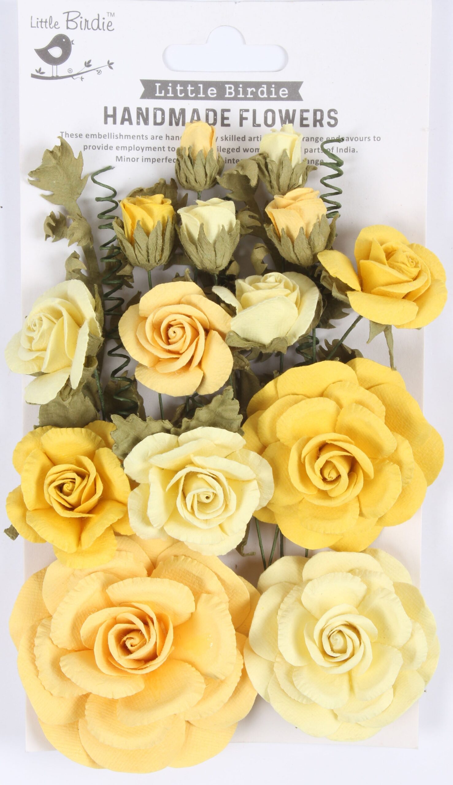 694159PK.jpg Little Birdie Handmade Flowers ANNIS SUNSHINE 21pc - Image 1