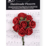 Little Birdie Handmade Flowers CHARLIE CARDINAL RED 8pc